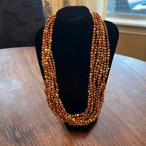 Silpada Copper Bronze Pearl Necklace -- Retired